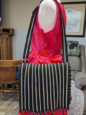 Fashion Angels Rainbow Zipper Messenger Bag Crossbody Black Multi Zip Funky